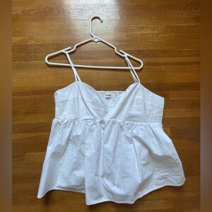 New without Tags. Elodie. White babydoll top. Size X-Large.